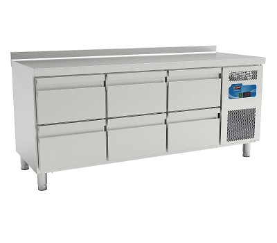 Холодильный стол с 8 ящиками, 600 СЕРИЯ, 550л / KAYALAR / Турция