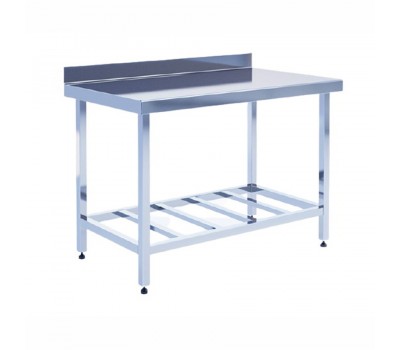 Стол с решетчатой полкой из нерж.ст./ 1000х600х850мм/ борт/ РБ